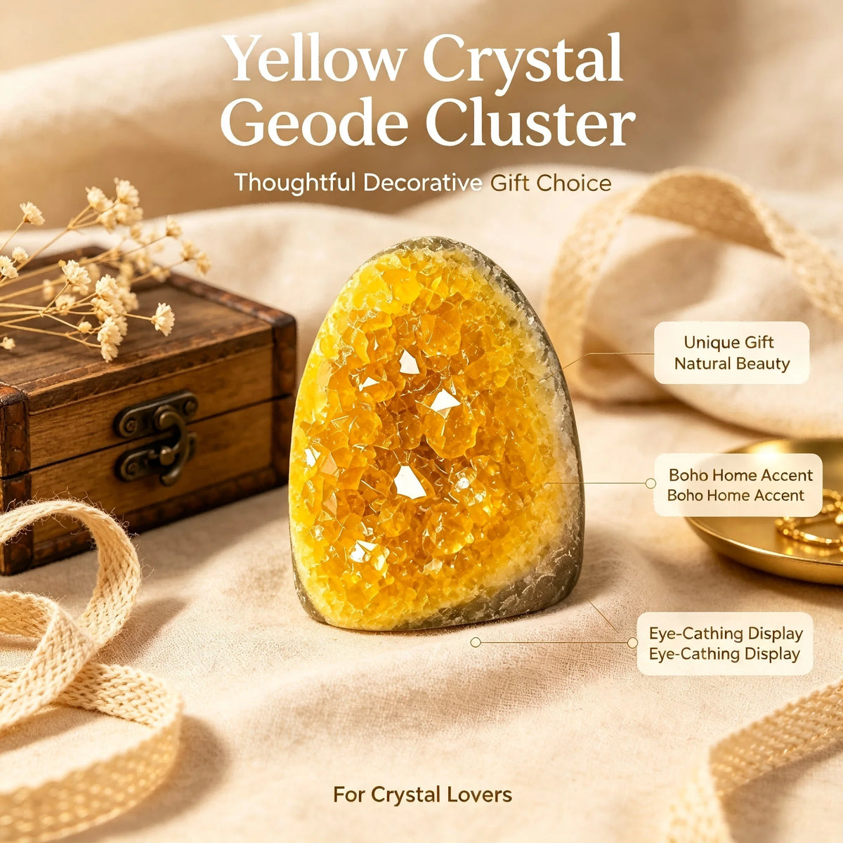 Natural Crystal Clusters For Jewelry Making And Holiday Gifts