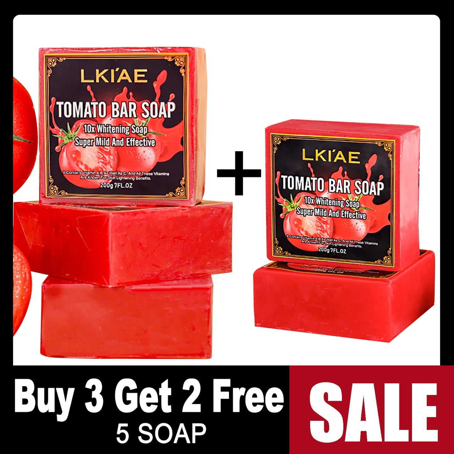 AILKE Tomato Fruit Scented Handmade Natural Bar Soap For Face