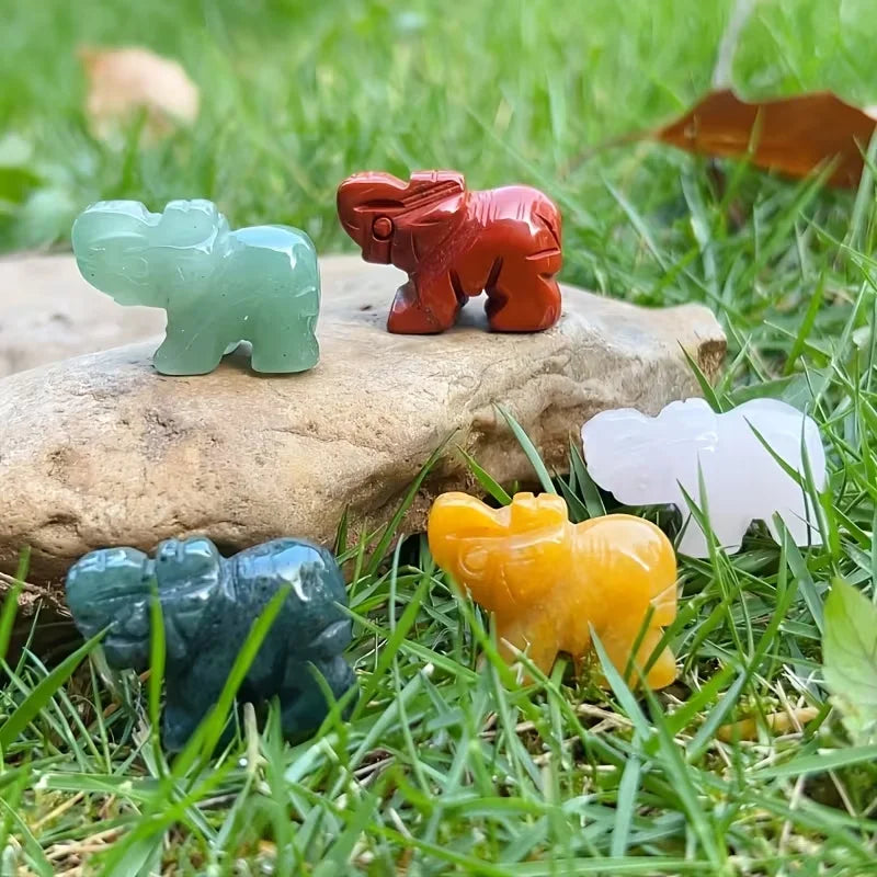 Natural Crystal Animal Carving Ornaments Original Mineral Decor
