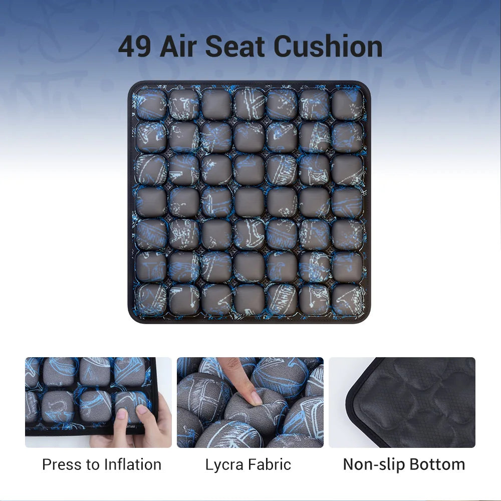 Breathable Air Seat Cushion With Neck Pillow And Storage Bag