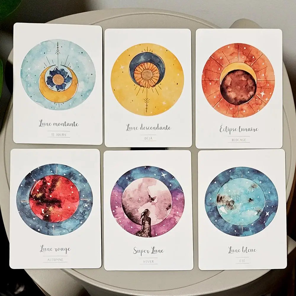 French Lunar Oracle Cards For Spiritual Emotional Guidance