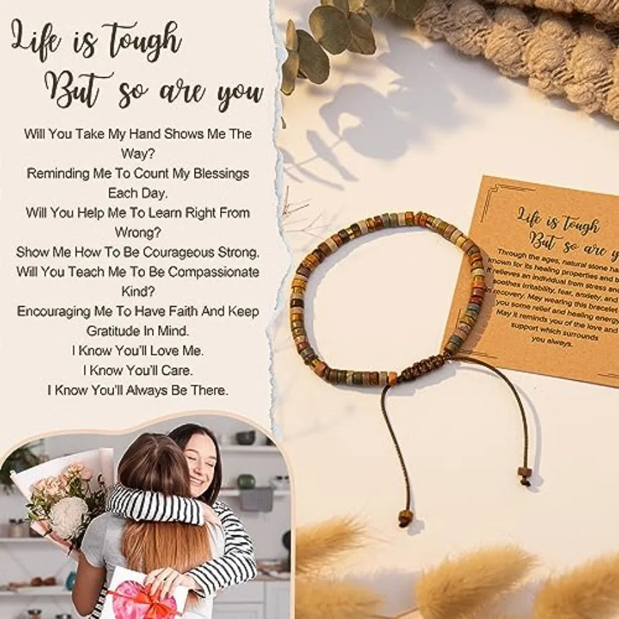 Inspirational Gift Bracelets For Women Healing Natural Stone Beads