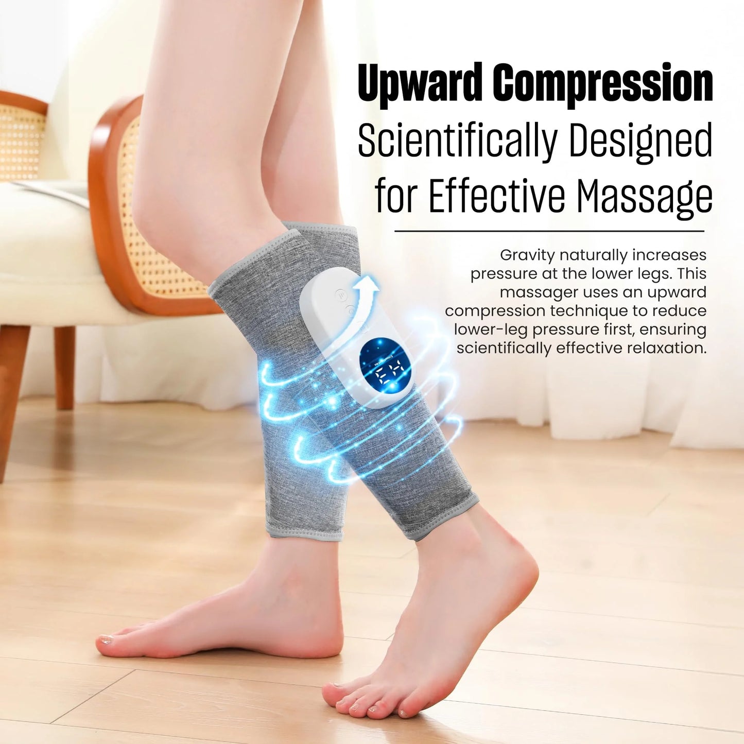 Cordless Leg Massager With Heat And Air Compression For Circulation