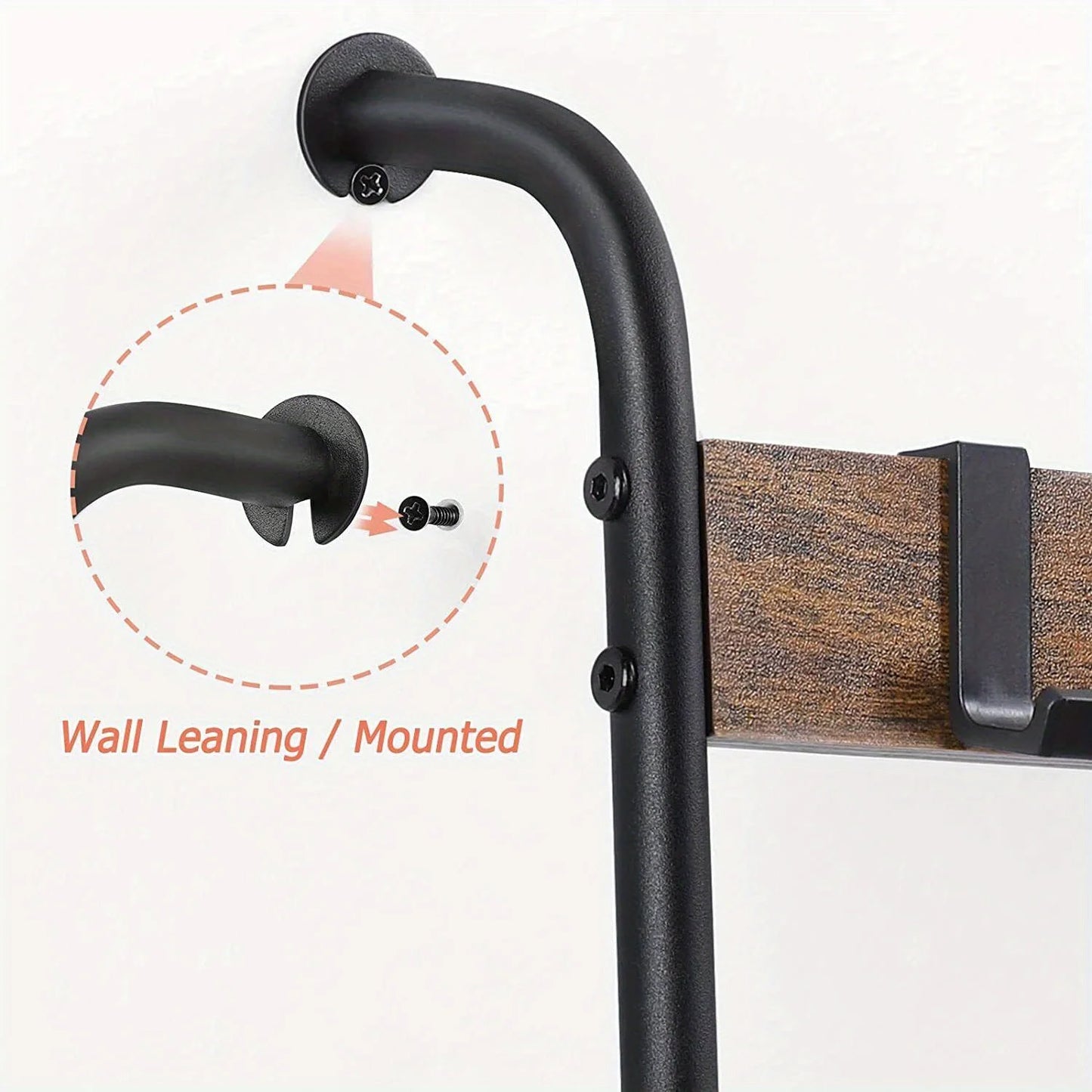 JUSFIT Five Tier Blanket Ladder With Detachable Hooks