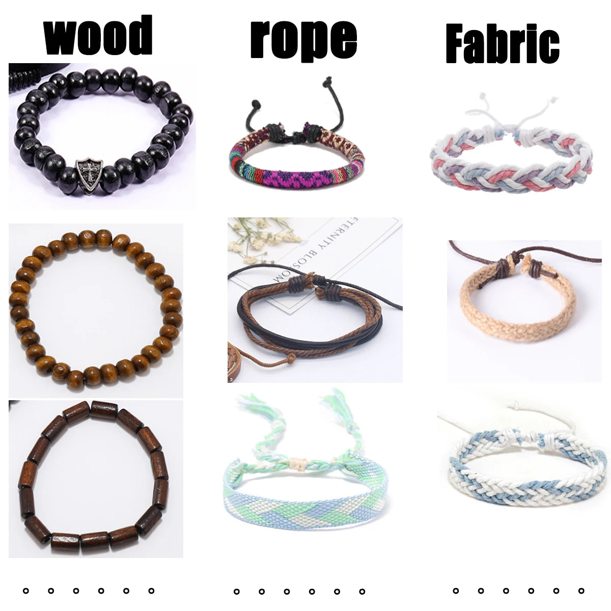 Random Style Leather Rope Bracelet Set For Men And Women