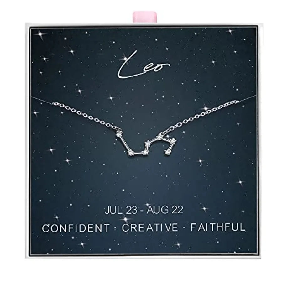 925 Sterling Silver Constellation Horoscope Necklace For Women