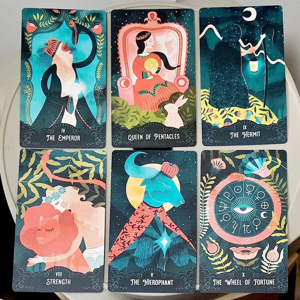 Star Maiden Celestial Tarot Deck Featuring Mystical Divine Illustrations