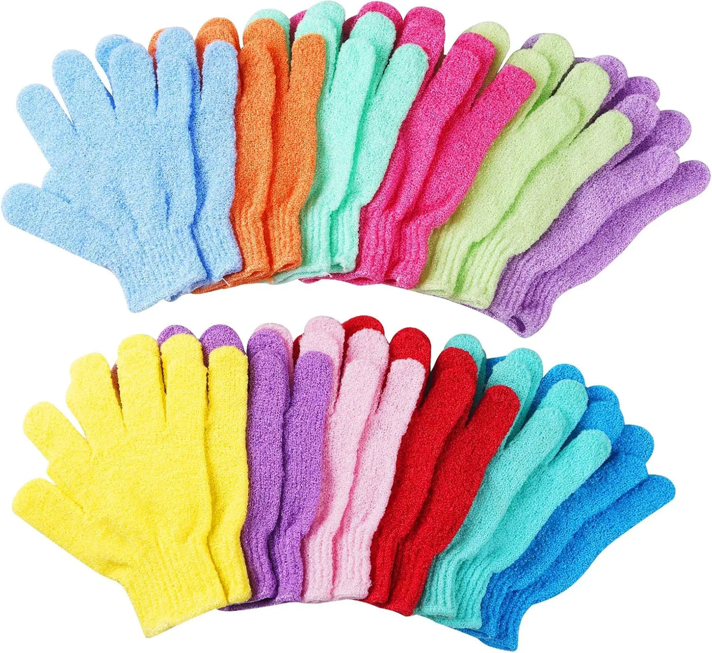 24-Piece Exfoliating Bath Gloves Set for Spa Skin Care