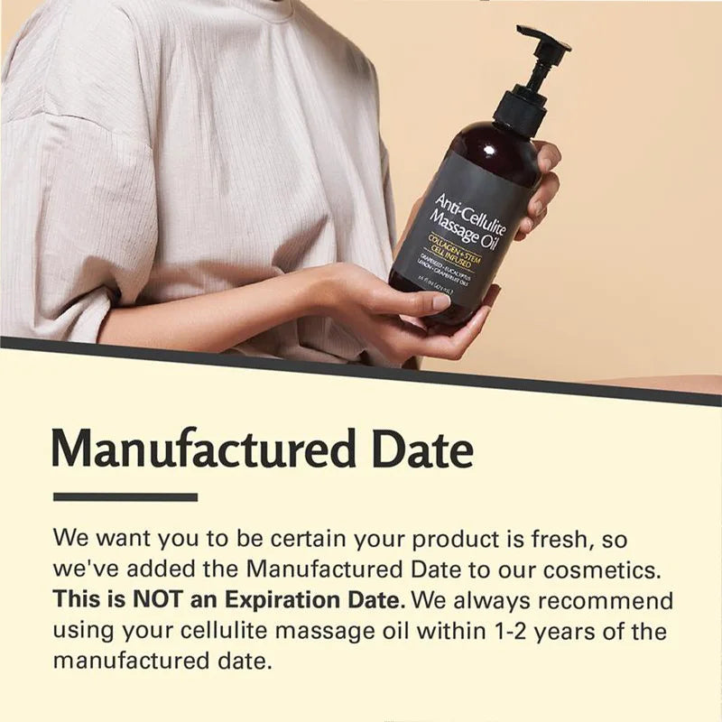 Cellulite Massage Oil For Body Care And Skincare Hydration