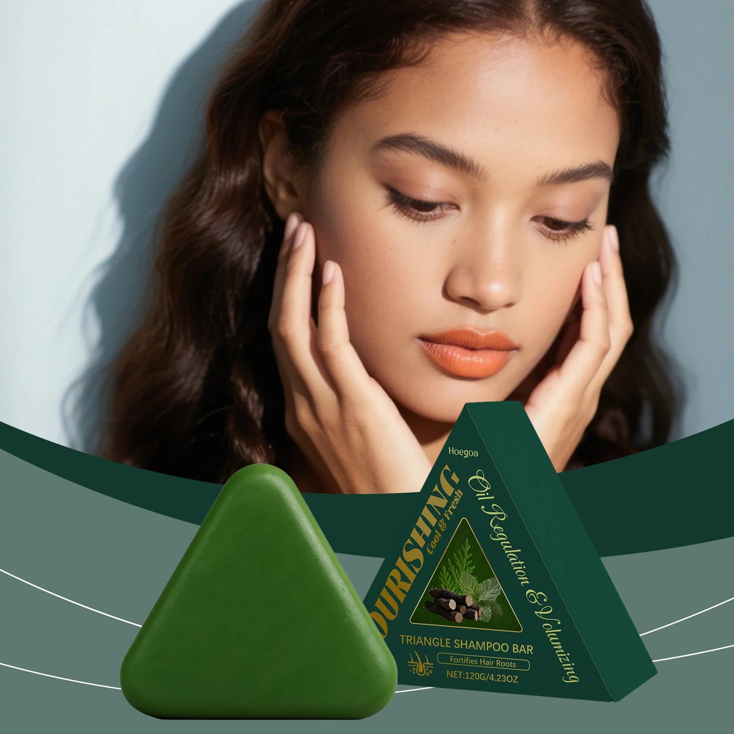 Hoegoa Herbal Solid Shampoo Bar Deep Cleansing And Oil Control All Hair Types
