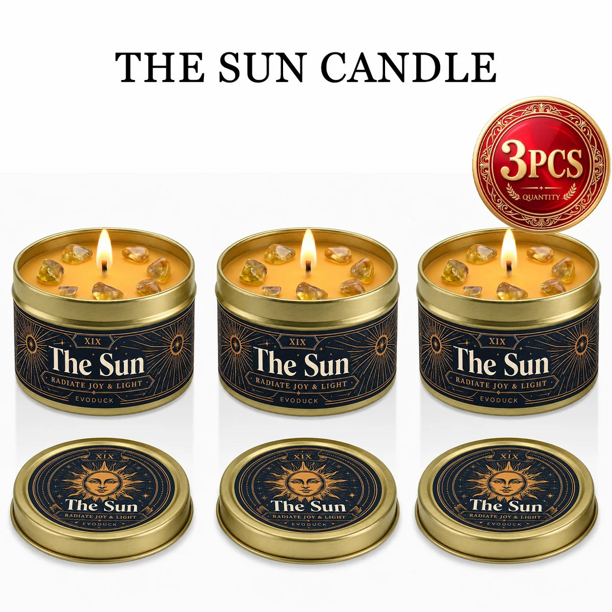 Evoduck Chariot Tarot Candle For Spiritual Ritual Motivation