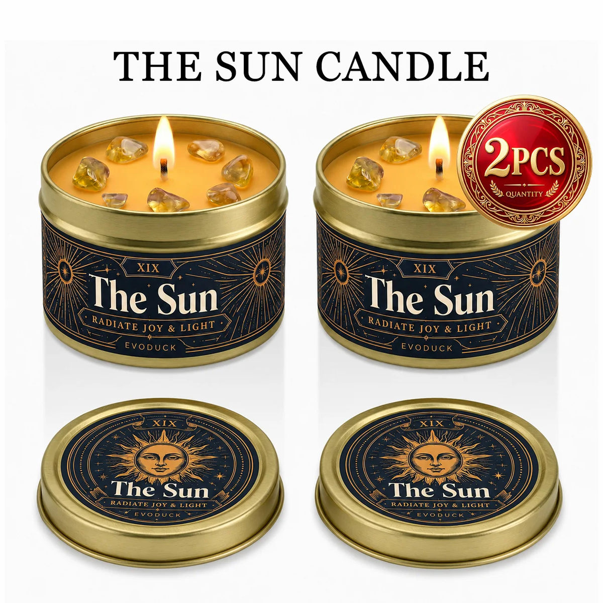 Evoduck Chariot Tarot Candle For Spiritual Ritual Motivation