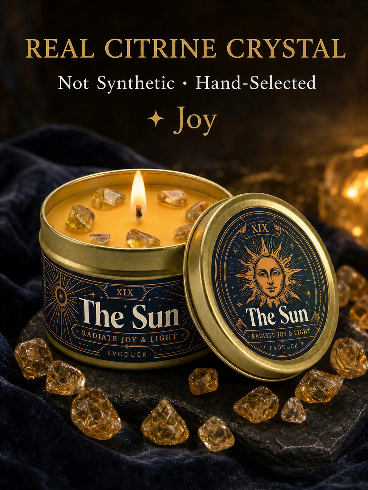 Evoduck Chariot Tarot Candle For Spiritual Ritual Motivation