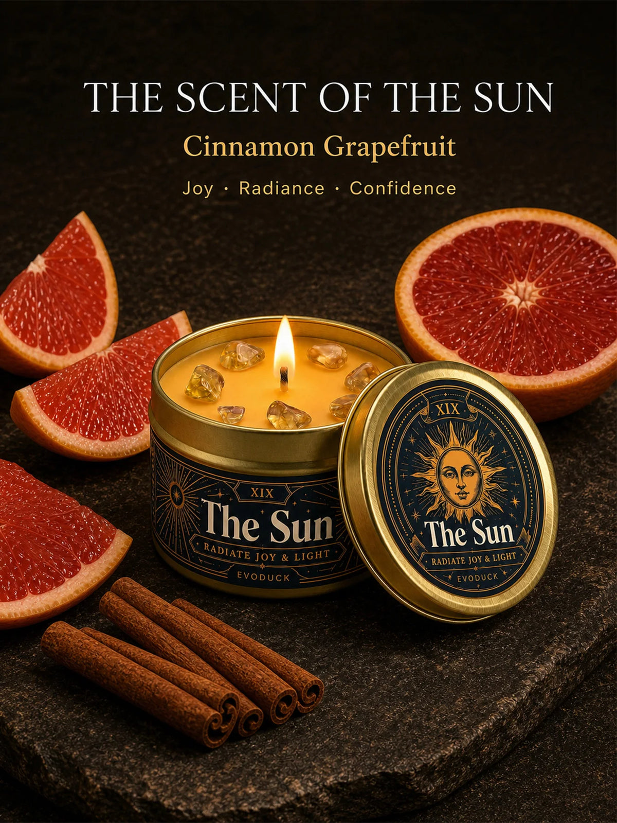 Evoduck Chariot Tarot Candle For Spiritual Ritual Motivation