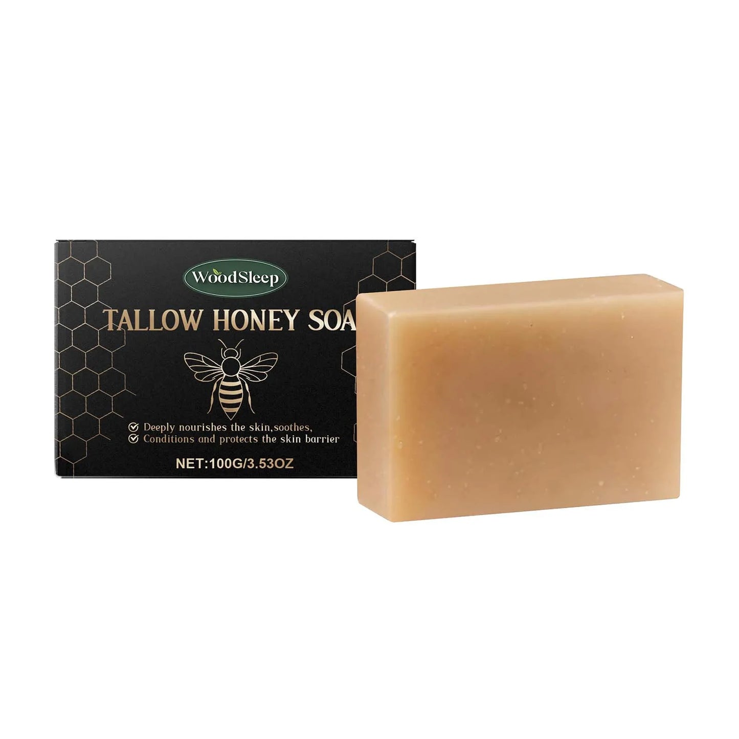 WoodSleep 100g Beef Fat Soap Clean Skin Cleansing Gentle and Pure and Fresh and Comfortable Bath Foam Soap