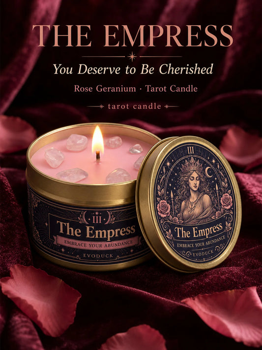 EVODUCK Empress Tarot Scented Candle With Rose Quartz