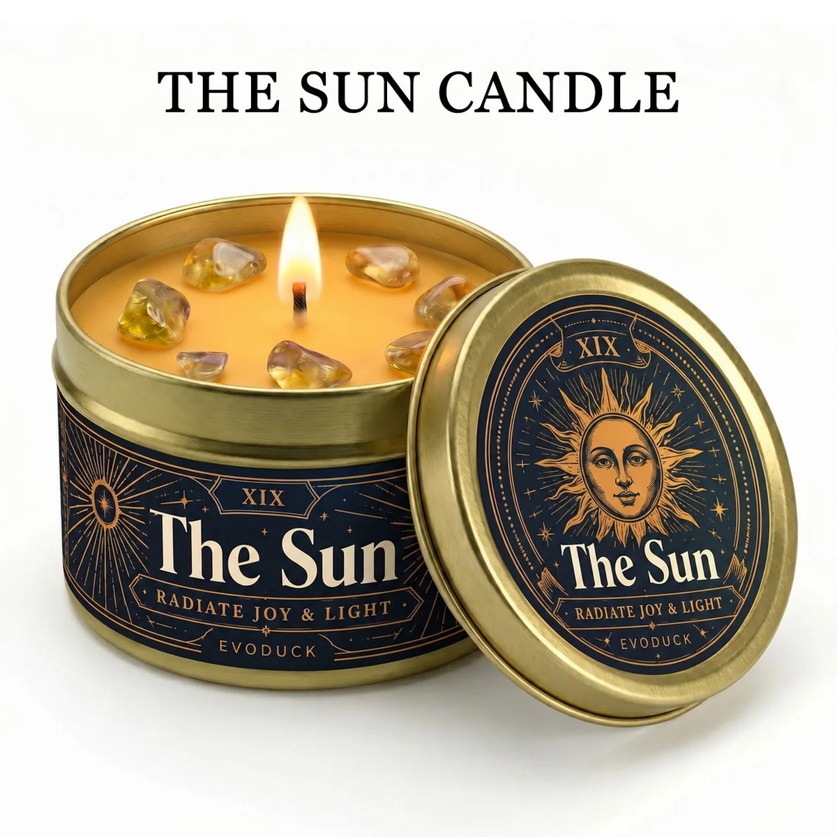 Evoduck Chariot Tarot Candle For Spiritual Ritual Motivation