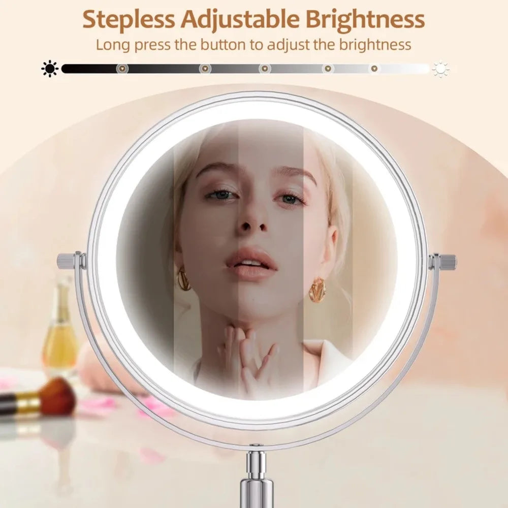 Lighted Makeup Mirror 1x 10x HD Magnifying With Touch Control Tabletop Vanity