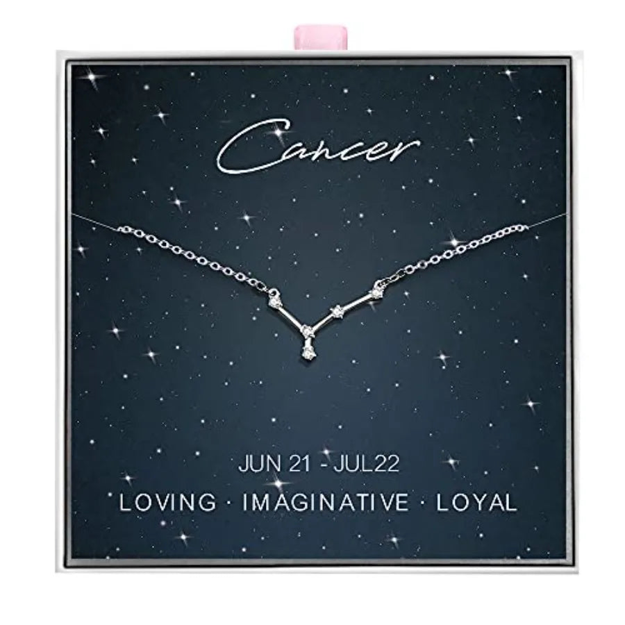 925 Sterling Silver Constellation Horoscope Necklace For Women