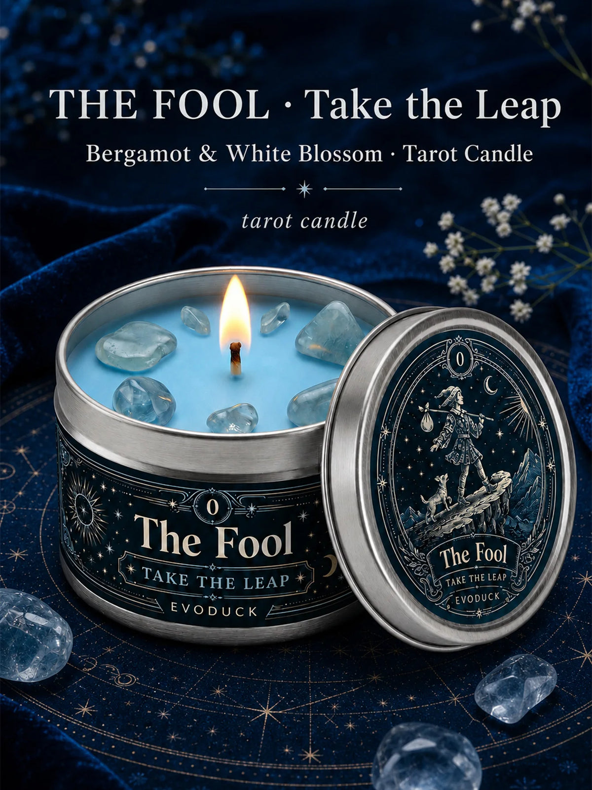 Evoduck The Fool Tarot Scented Candle For Spiritual Meditation