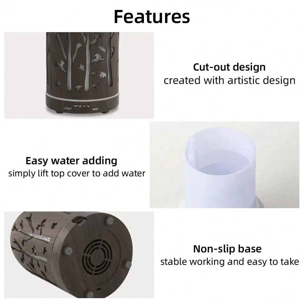 Ultrasonic Essential Oil Diffuser With Auto Shut Off Quiet Design