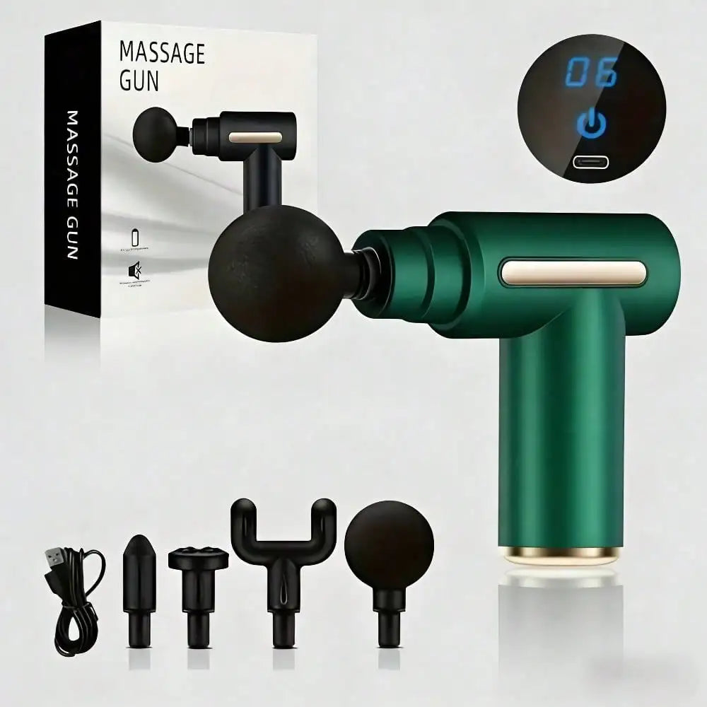 Electric Fascia Massage Gun Portable Muscle Massager With LED Screen