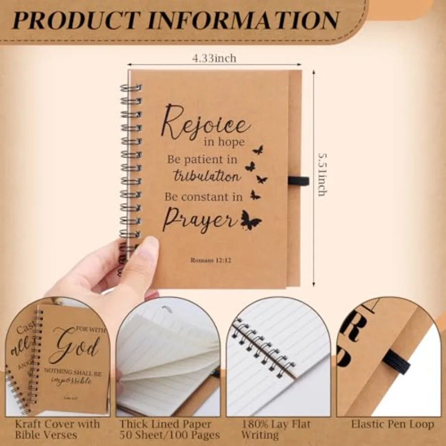 Mothers Day Christian Spiral Notebook With Bible Pen And Bookmark