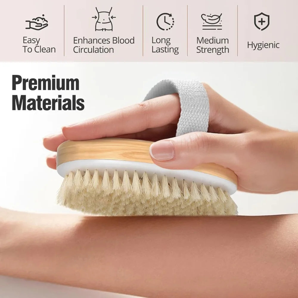 2 Pack Dry Body Brush By Brand With Soft Bristles