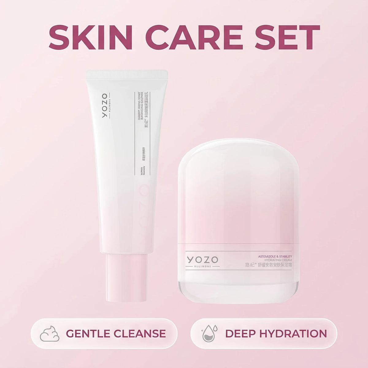 Multi Effect Facial Skincare Set With Cleanser And Moisturizer
