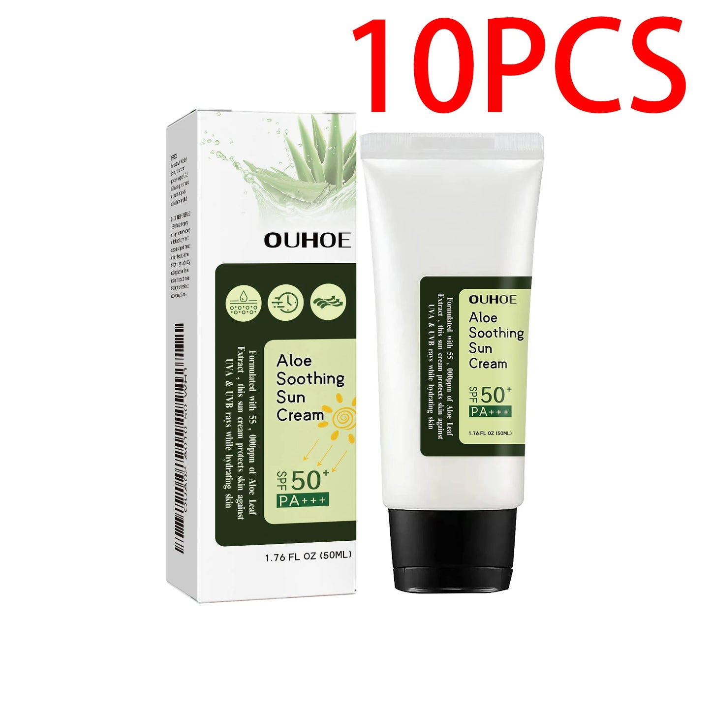 Ouhoe Aloe Vera Sunscreen SPF 50 Hydrating Cream For Daily Sun Protection