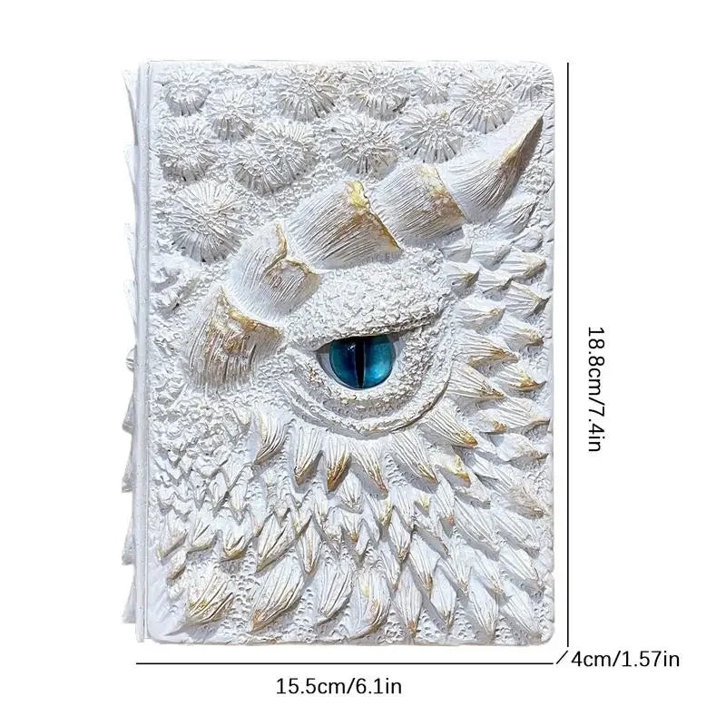 3D Dragon Eye Vintage Embossed Writing Journal For Dragon Lovers