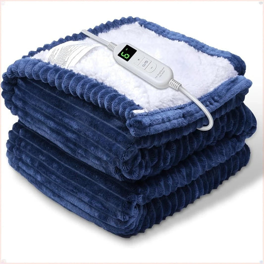Electric Heated Blanket Throw 6 Heat Settings And 4 Timers