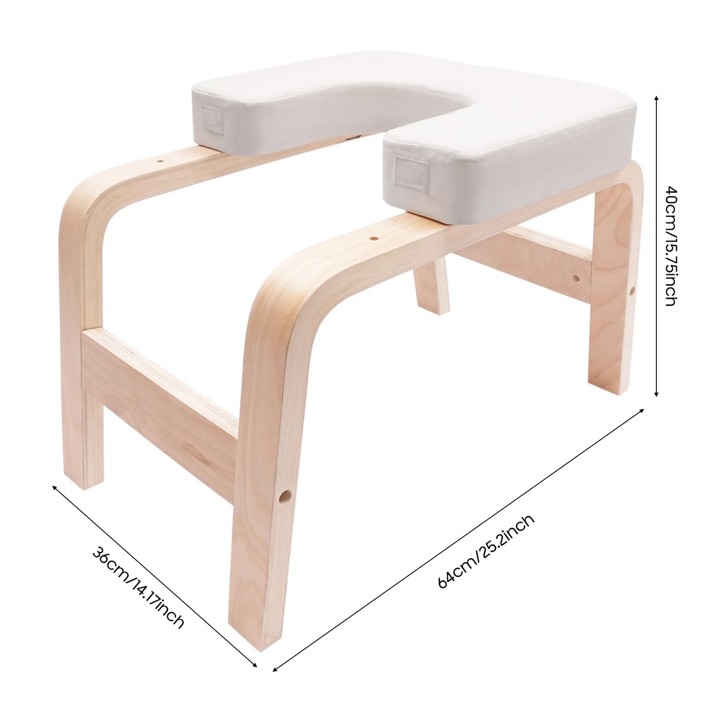 Wood Yoga Headstand Bench Inversion Chair Relief Fatigue