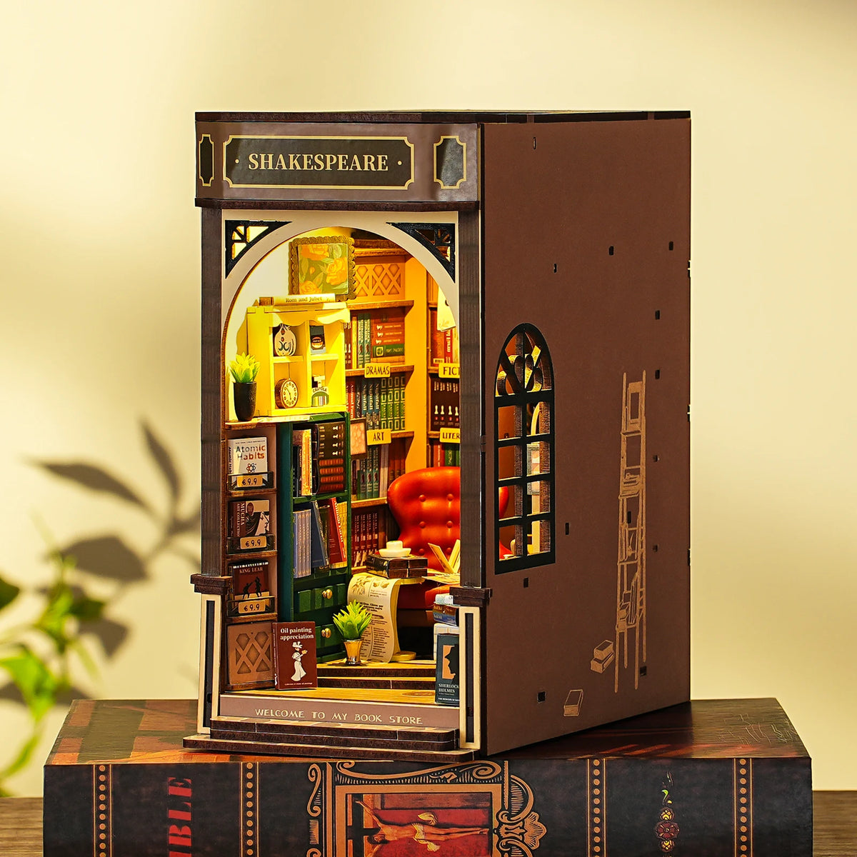 Rolife DIY Book Nook Kit Bookstore 3D Model Puzzle Gift