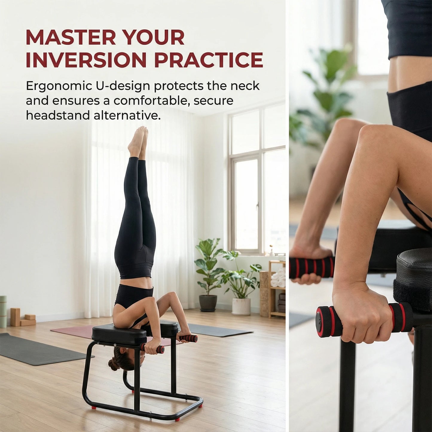 NovaSphere Yoga Headstand Bench With Anti Slip Mat