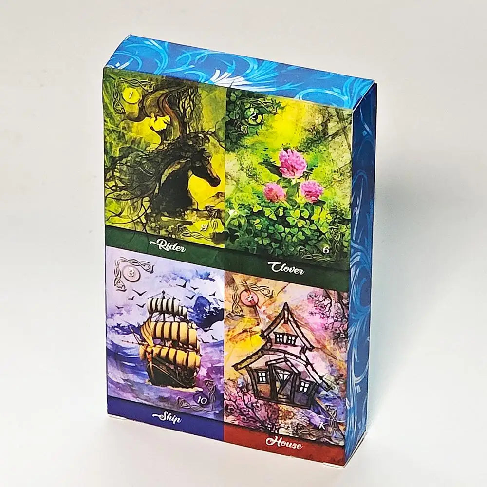 Mirror Truth Lenormand Deck Featuring Fractal Artistry For Divination