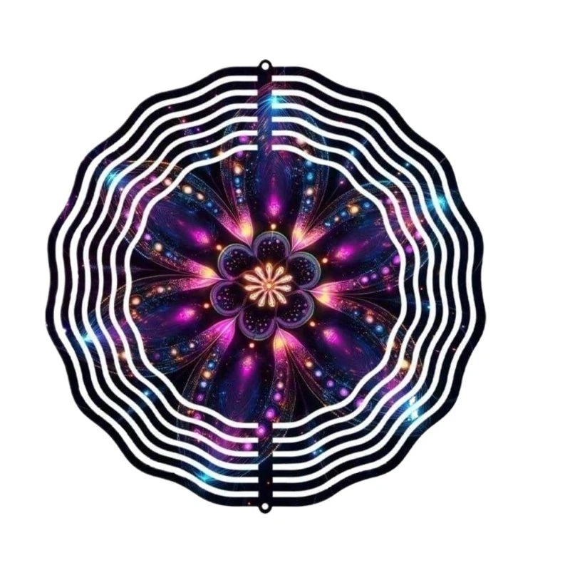Mandala Solar Wind Spinner With LED Lights For Outdoor Garden