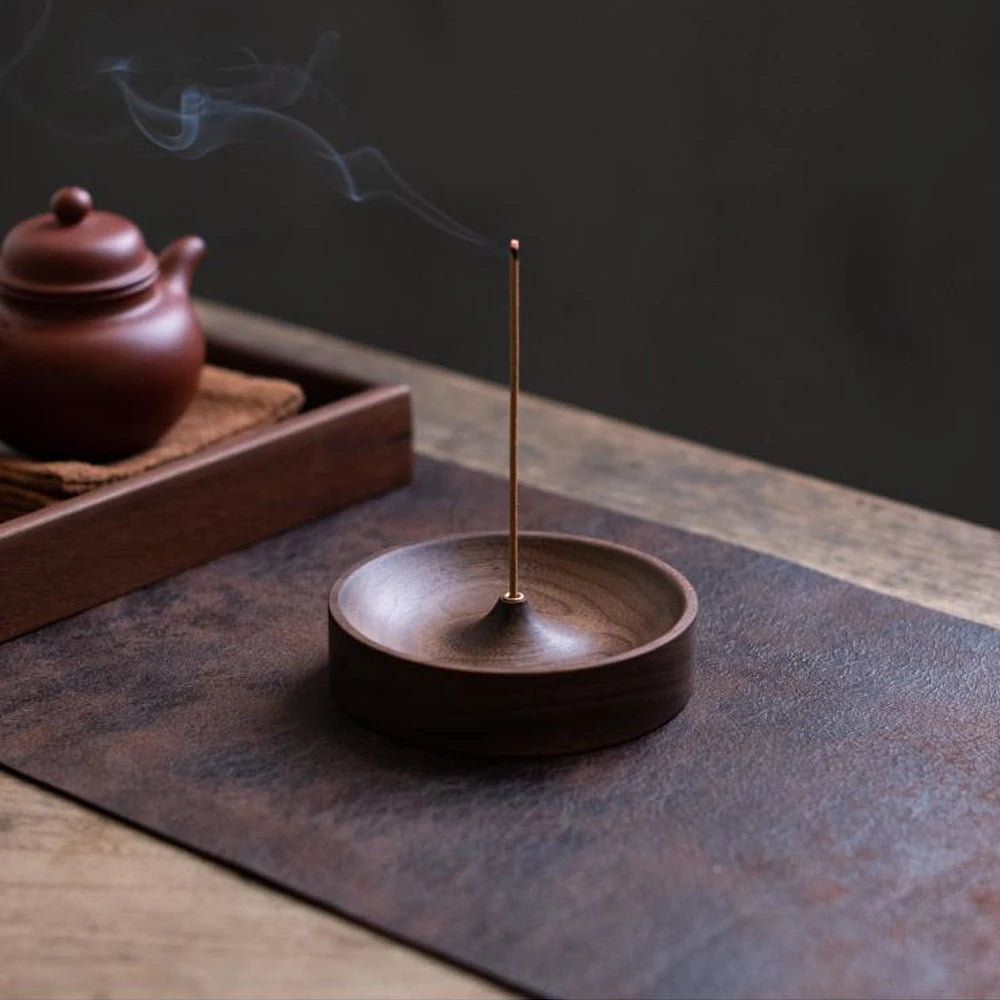 North American Walnut Solid Wood Incense Burner Tray