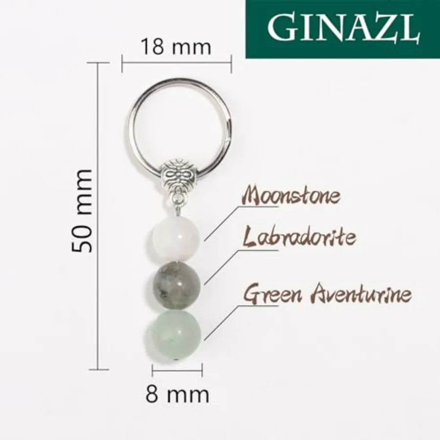 Ginazl Natural Crystal Keychain Gift for Coworker Women