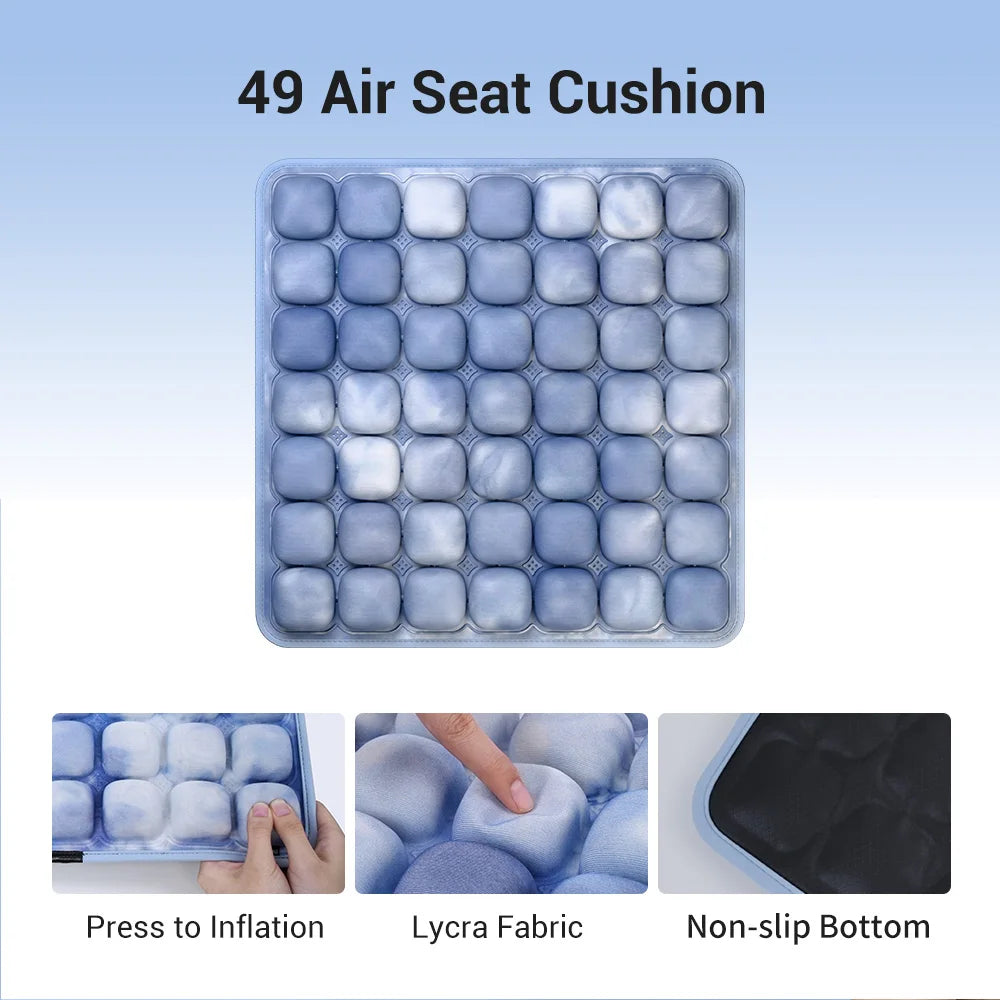 Breathable Air Seat Cushion With Neck Pillow And Storage Bag