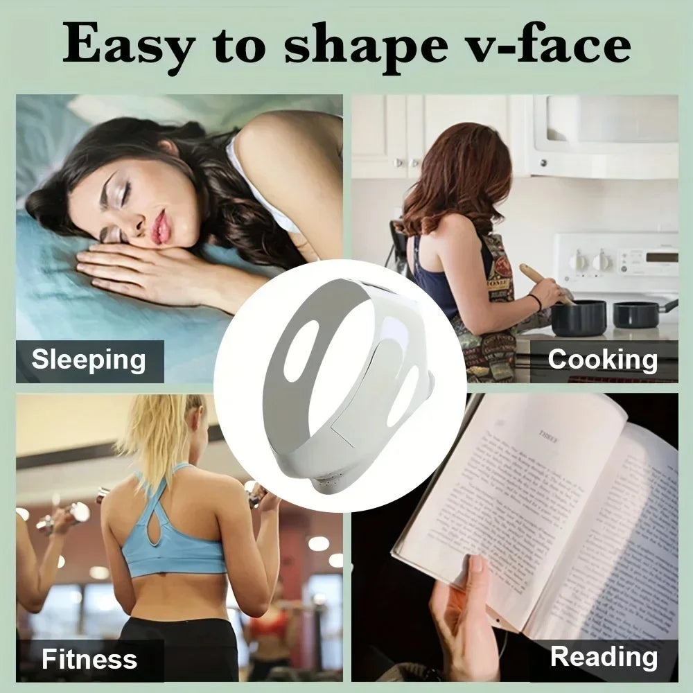 V Shape Facial Lift Band Breathable Reusable Double Chin Reducer Daily Skin Care