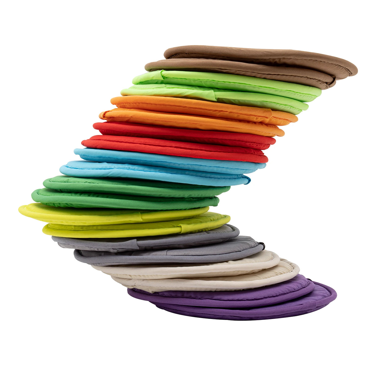 Twenty Round Floor Cushions Constructed From Washable Polyester And Sponge