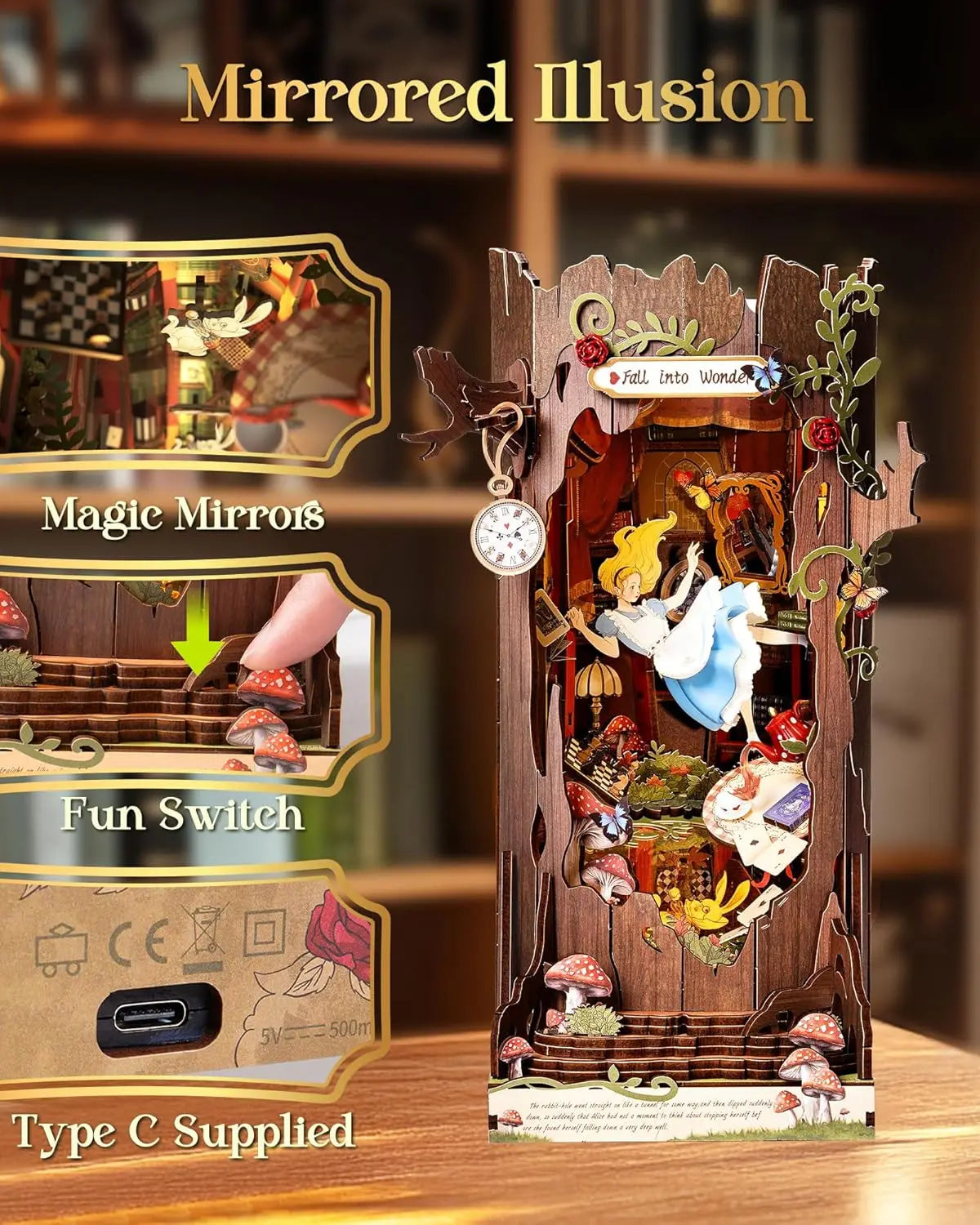 Robotime Rolife Fall Into Wonder 3D Mini Book Nook Kit