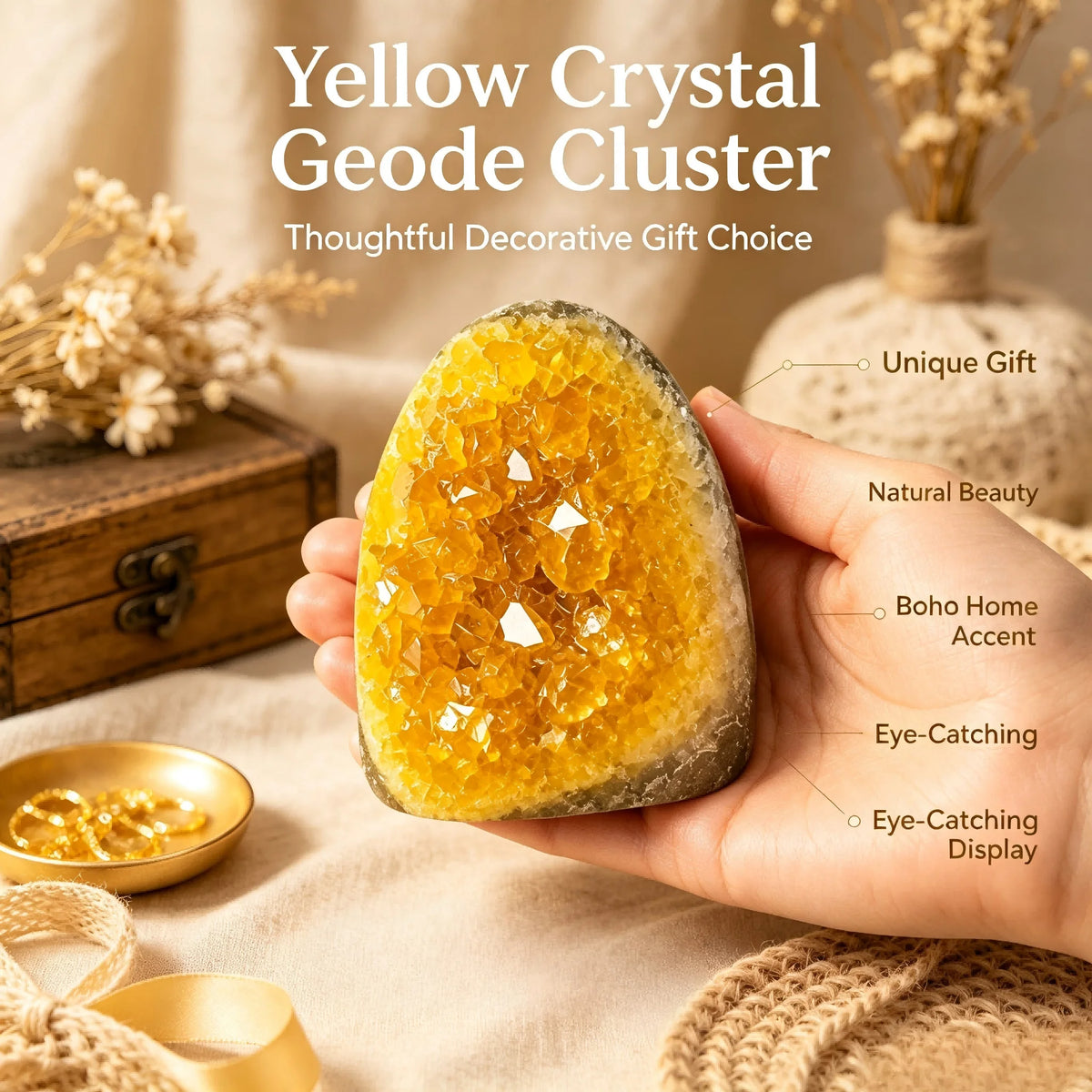 Natural Crystal Clusters For Jewelry Making And Holiday Gifts