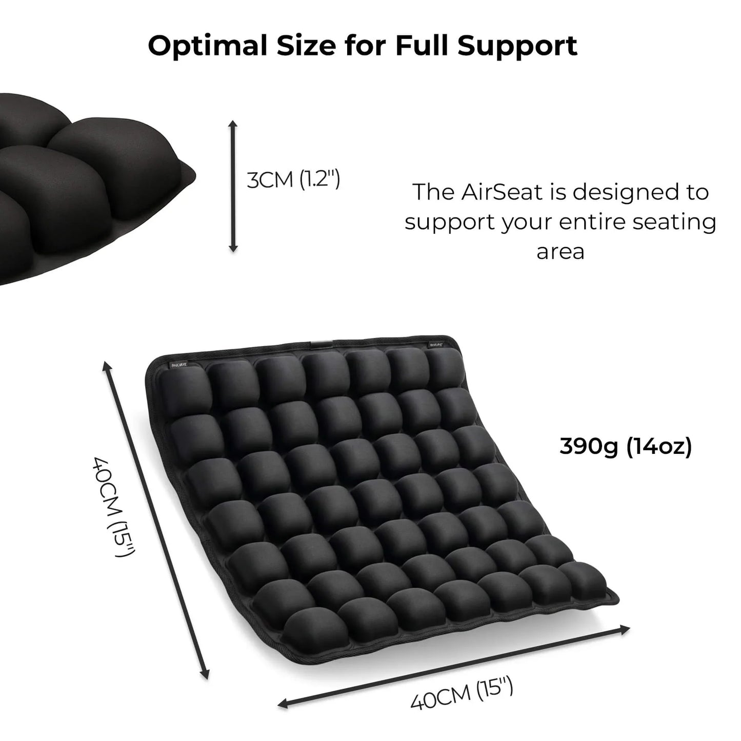 Breathable Air Seat Cushion With Neck Pillow And Storage Bag