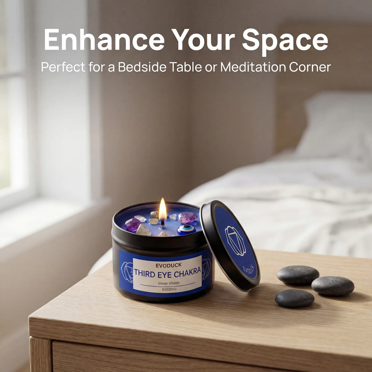 Evoduck 7 Chakra Soy Wax Candle Gift Set For Meditation