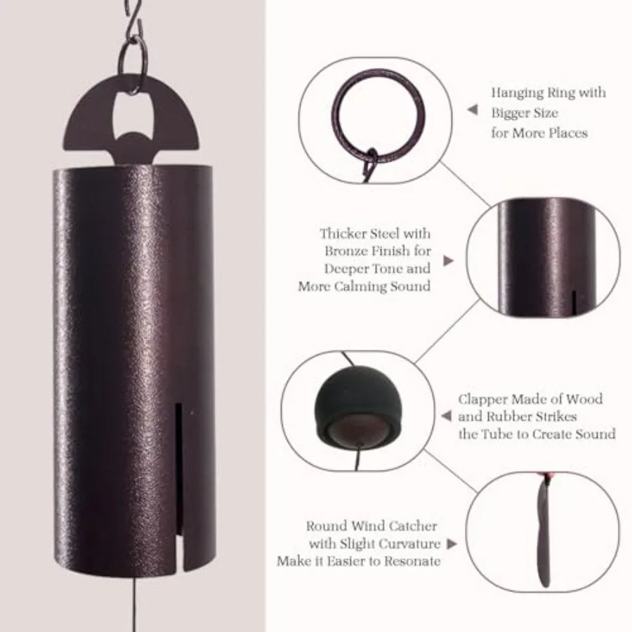 Outdoor Wind Chimes Deep Tone Windbell For Patio And Garden