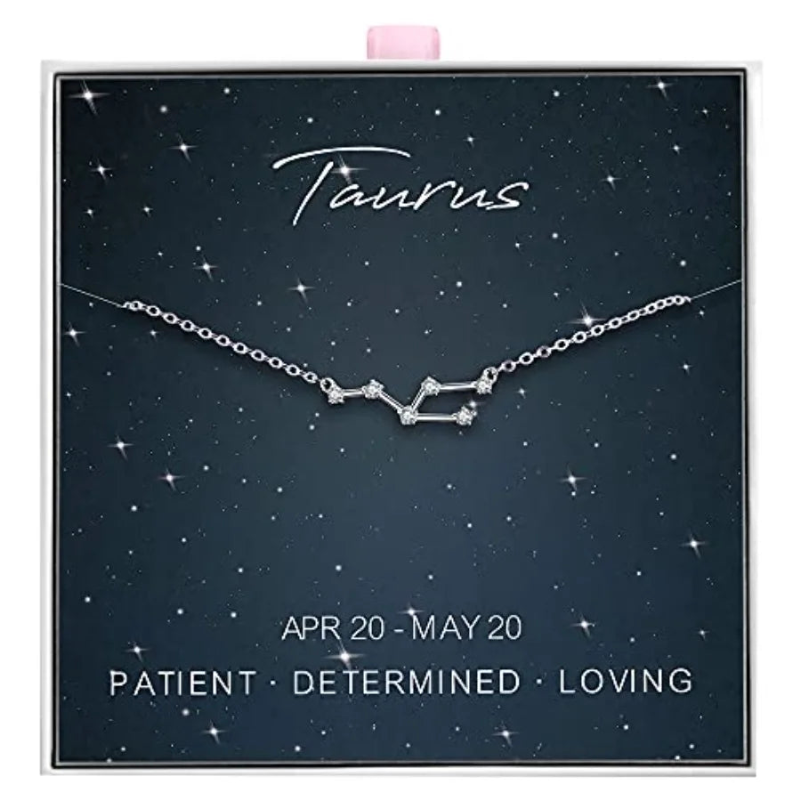 925 Sterling Silver Constellation Horoscope Necklace For Women