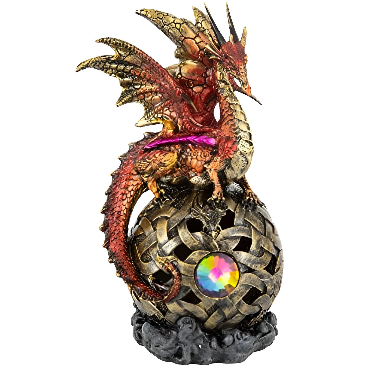 Stealstreet Fantasy Dragon LED Orb Figurine For Home Decor