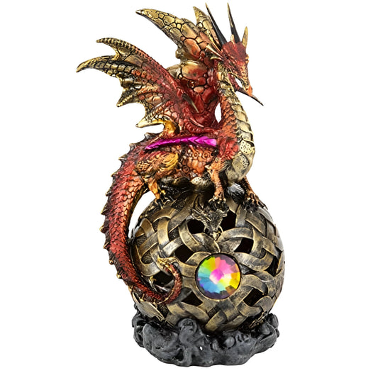 Stealstreet Fantasy Dragon LED Orb Figurine For Home Decor